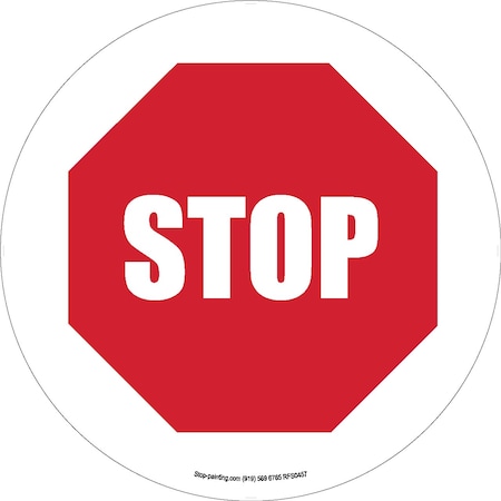 Superior Mark Floor Sign, Rubber, Stop Floor Sign, 17.5in RFS0457